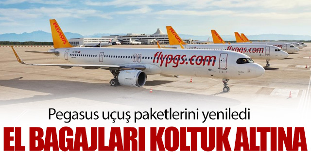 Pegasus uçaklarının kabinlerde el bagajı sistemi değişiyor