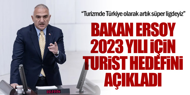 Türkiye'nin 2023'teki turist hedefi ne kadar?