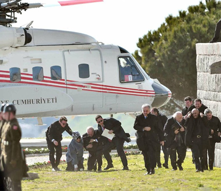Erdoğan'ın helikopteri hava muhalefetine takıldı