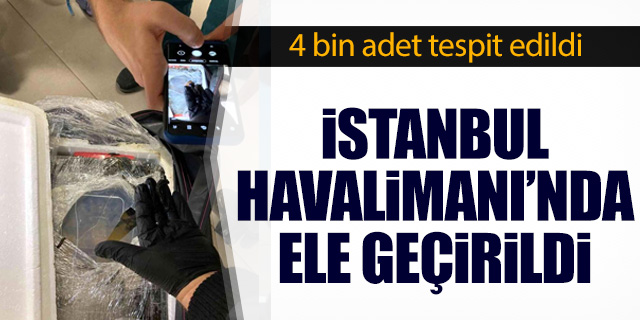 İstanbul Havalimanı'nda 4 bin adet canlı sülük ele geçirildi