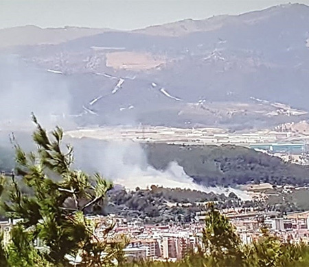 İzmir'deki yangına 2 uçak 3 helikopterle müdahale edildi