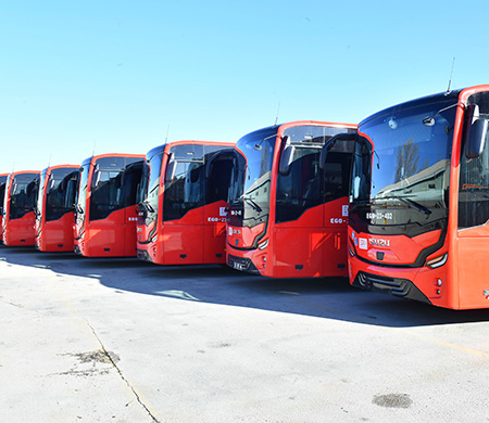 Esenboğa'ya ulaşım için 15 yeni otobüs satın alındı