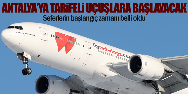 Red Wings Antalya'ya tarifeli sefer düzenleyecek