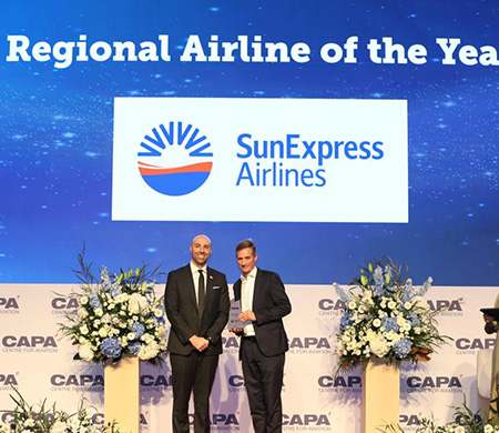 Sunexpress'e yılın bölgesel havayolu ödülü