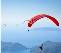 Alanya'da yamaç paraşütü heyecanı