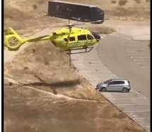 Ambulans helikoptere taşlı saldırı