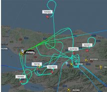 İstanbul'da lodos; Uçaklar iniş yapamıyor