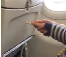 Lufthansa uçağında tepki çeken görüntüler