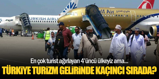 Türkiye turizm gelirlerinde kaçıncı sırada?