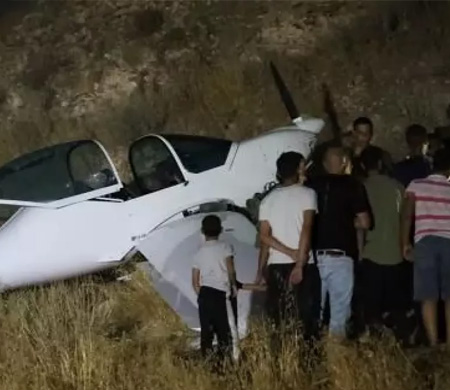 Batı Şeria'da İsrail'e ait bir uçak düştü