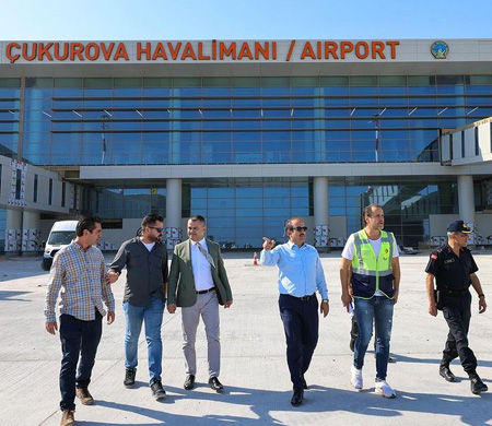 Vali Pehlivan Çukurova Havalimanı'nı İnceledi